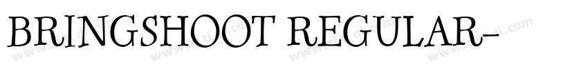 BRINGSHOOT REGULAR字体转换